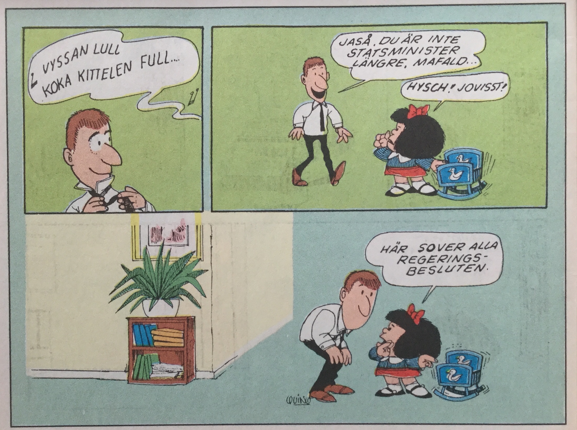 Mafalda ur SeriePressen nr 1, 1993, av Joaquin Salvador Lavado
