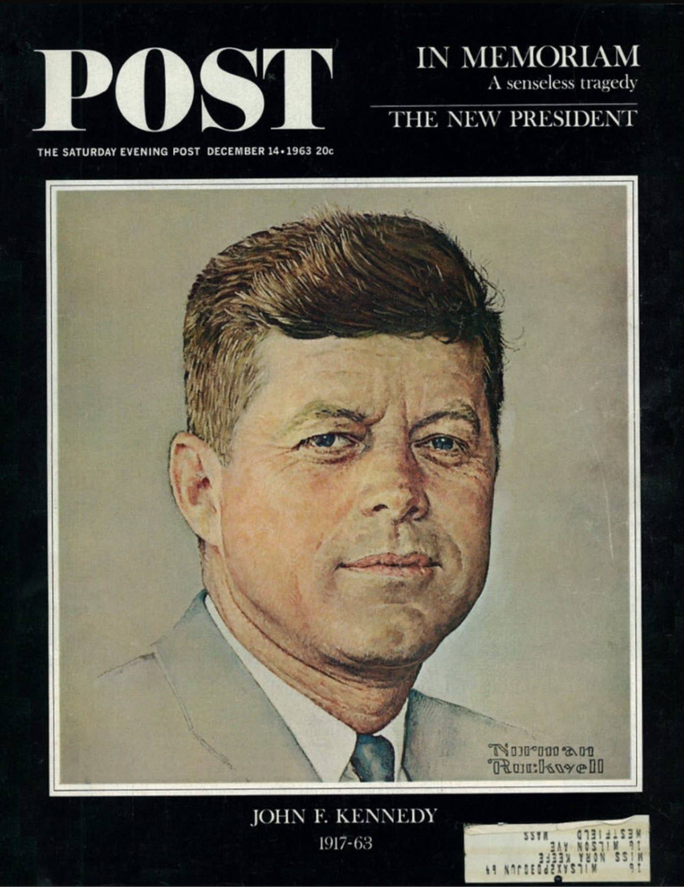 Porträtt av John F. Kennedy från 1960, återpublicerad 1963