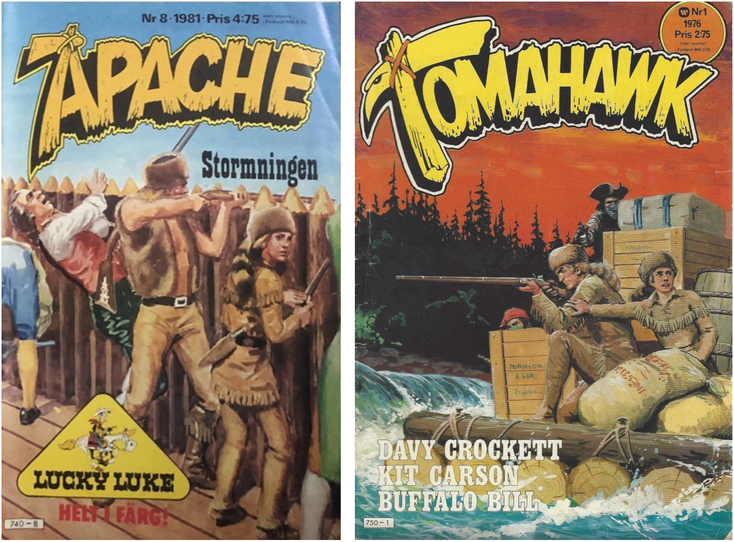 Davy Crockett publicerades också i Apache och Tomahawk