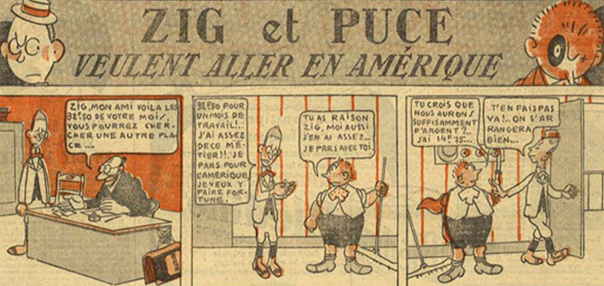Den tecknade serien Zig et Puce från 1925