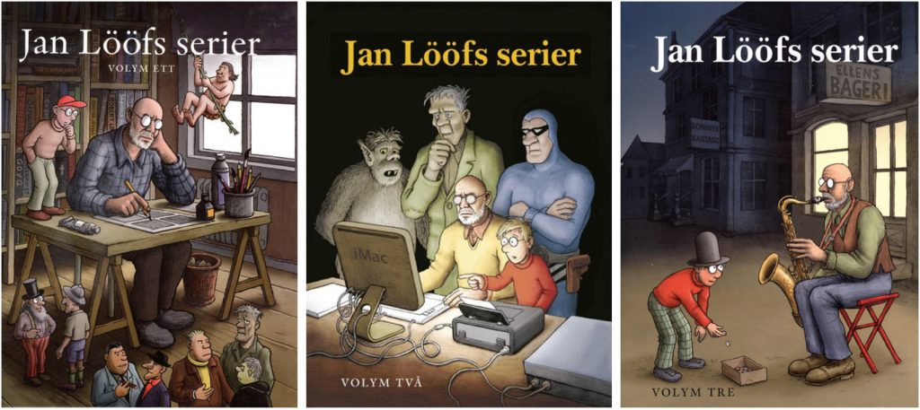 Jan Lööfs serier, volym ett, två och tre från ©Kartago Förlag