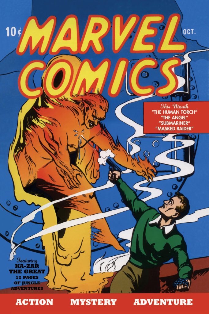 Marvel Comics #1 , publicerad av Timely Publications, introducerade serien Ka-Zar the Great. ©Timely