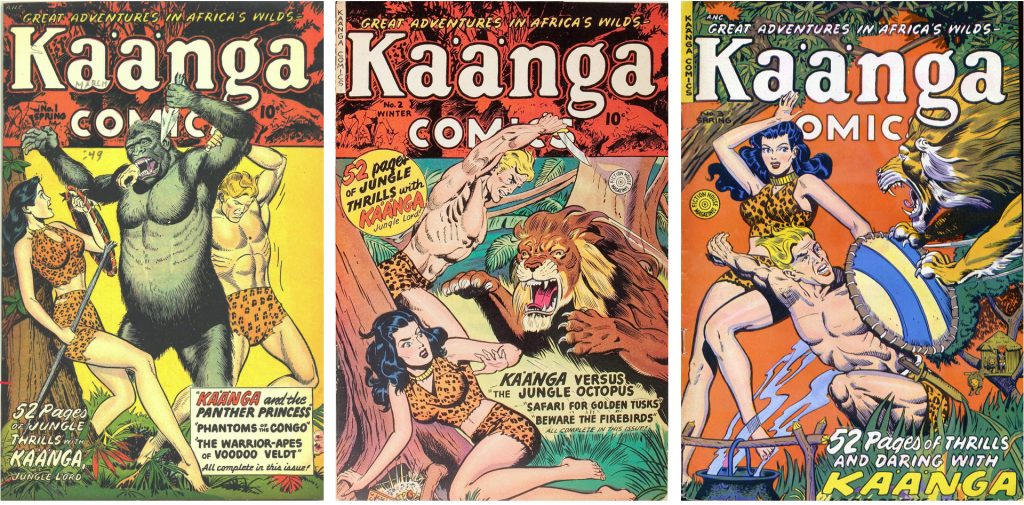 Kaänga Comics #1-3 från våren och vintern 1949 resp våren 1950.