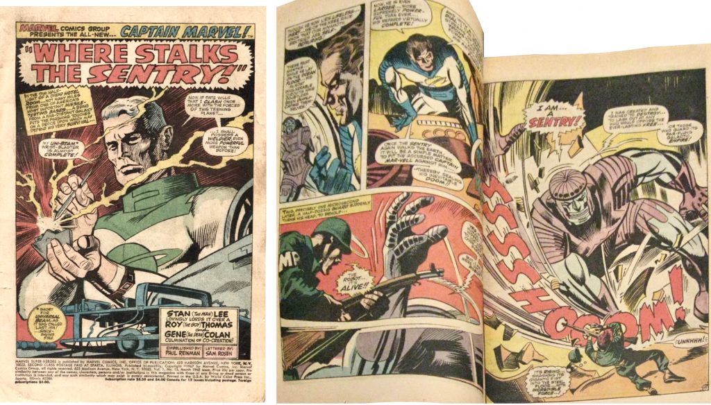 Förstasida och ett uppslag ur Marvel Super-Heroes #13 (1968). ©Marvel
