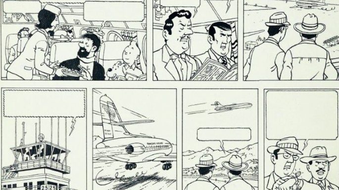 Sprattet på Studios Hergé, med Tintin