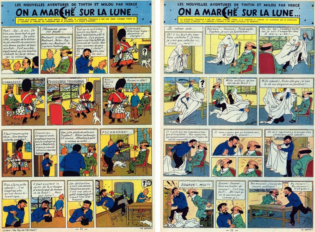 Införande nr 44-45 i Le Journal de Tintin. ©Hergé-Moulinsart