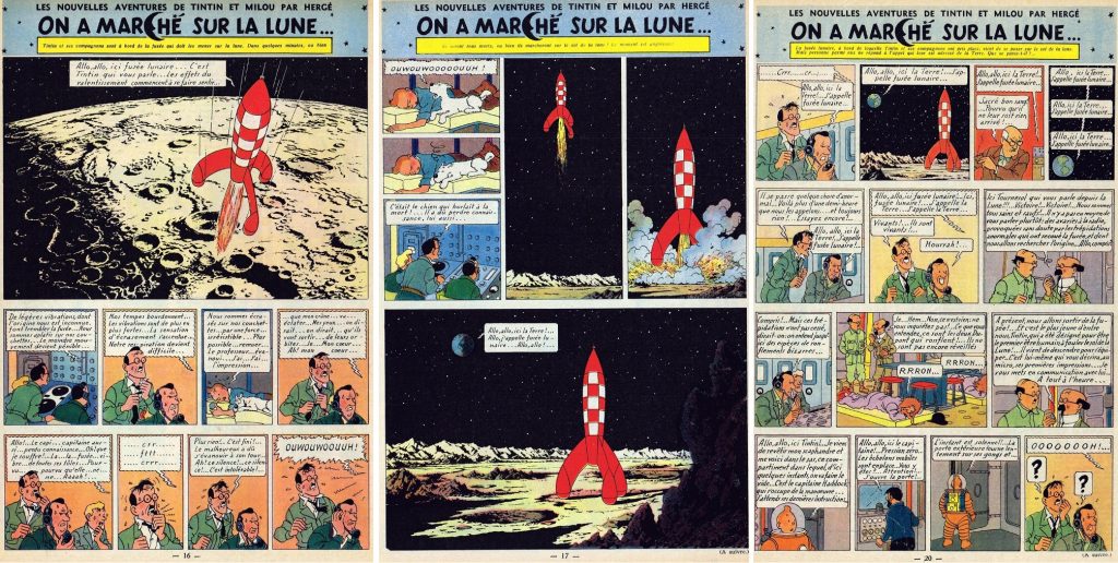 Införande nr 75-77 i Le Journal de Tintin. ©Hergé-Moulinsart