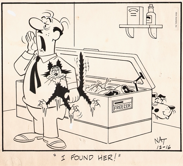 Original till en cartoon med Belvedere från 16 december 1964. ©Adcox Associates