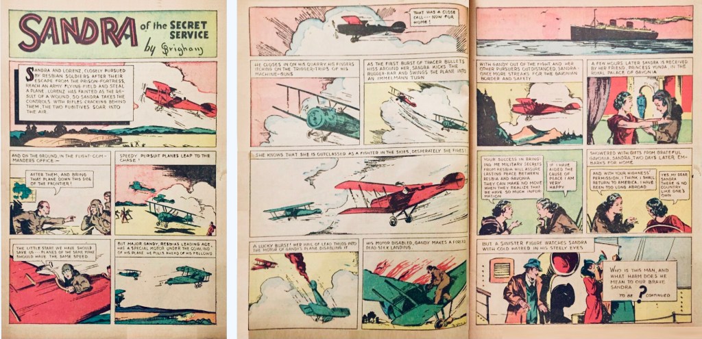 Avslutningen av The Resbian Affair ur More Fun Comics #18 (1937). ©National Allied