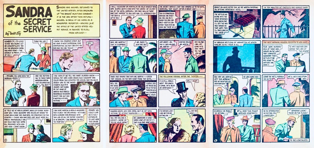 Inledningen av episoden The Gas Murders ur More Fun Comics #26 (1937). ©National Allied