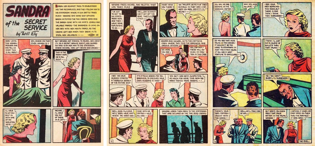 Slutet av episoden Sandra’s Vacation ur More Fun Comics #31 (1938). ©National Allied