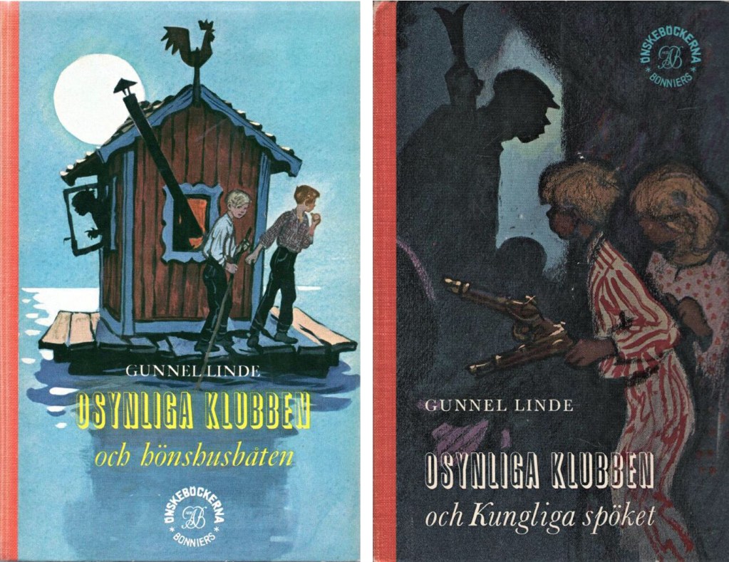 Ungdomsböckerna med Osynliga klubben (1959-60). ©Bonniers