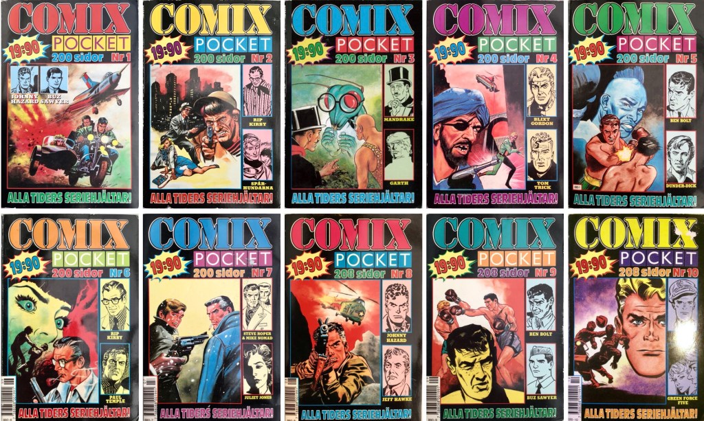 Comix pocket utkom med tio utgåvor (1989-90). ©Serieförlaget