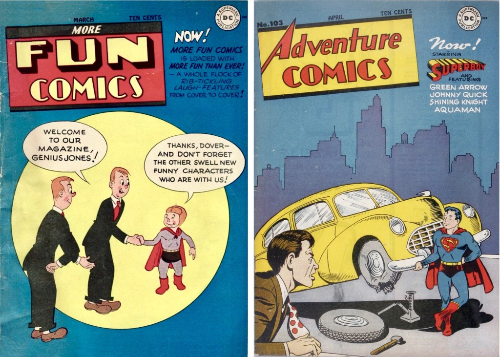 När More Fun Comics #108 (1946) utkom saknades Green Arrow, Superboy och Aquaman som flyttat över till Adventure Comics #103. ©DC/National