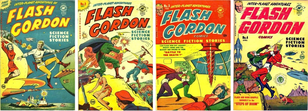 Omslag till Flash Gordon #1-4 (1950-51). ©Harvey