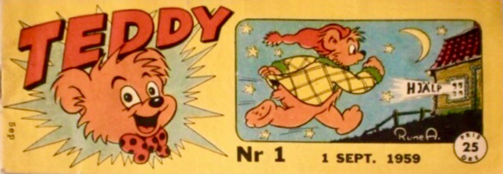 Omslag till första numret av Teddy, nr 1, 1959. ©Å&Å