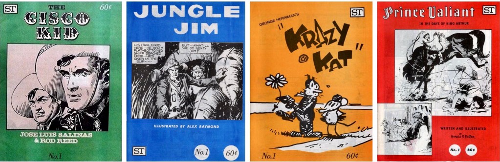 Omslag till The Cisco Kid, Jungle Jim, Krazy Kat, Prince Valiant. ©Street Enterprises