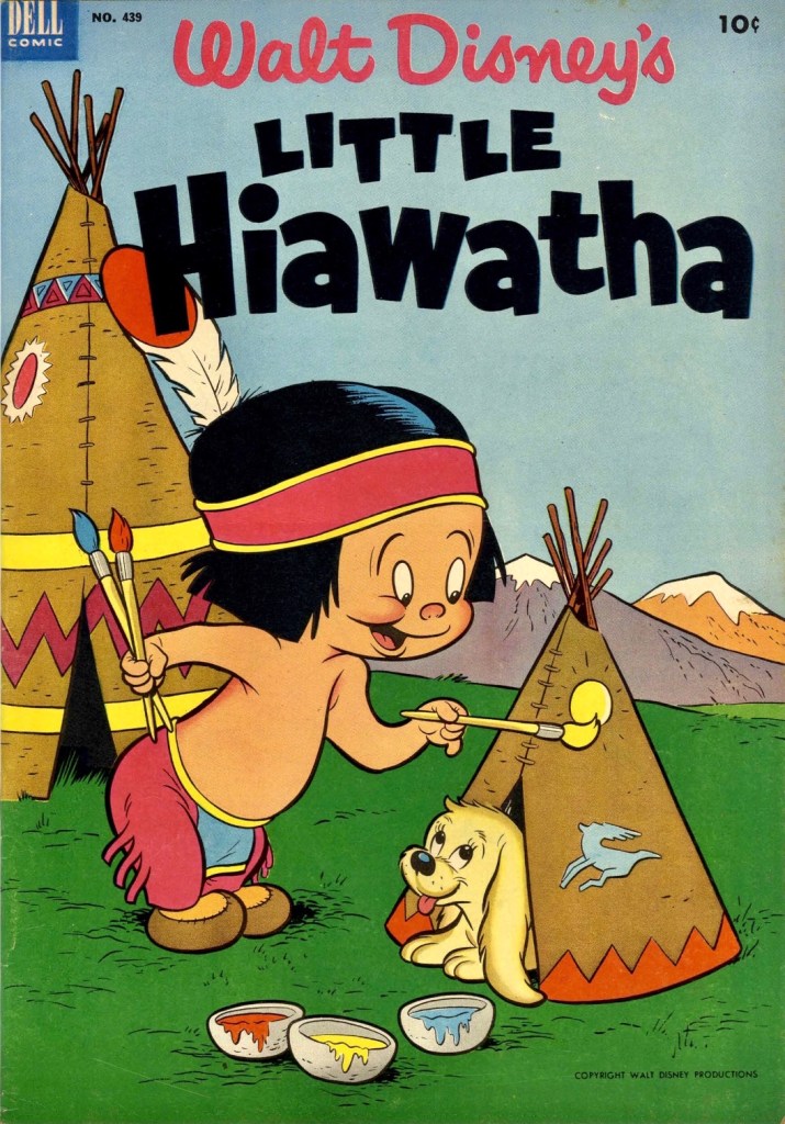 Omslag till Four Color Comic #439 (1952), Walt Disney’s Little Hiawatha. ©Dell/Disney