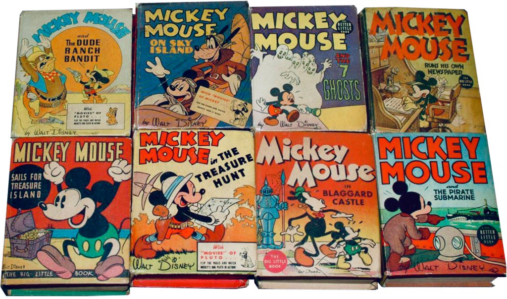 Det utkom närmare femtio titlar med Mickey Mouse som BLB. ©Whitman/Disney