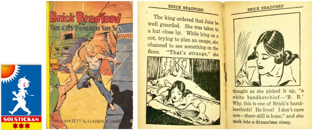 Första äventyret med Brick Bradford, omarbetat för en Little Big Book (1934). ©Saalfield