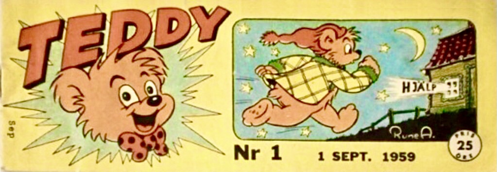 Omslag till första numret med Teddy (1959). ©Åhlén&Åkerlund