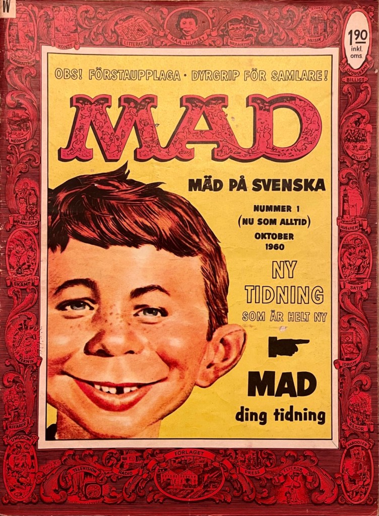 Omslag till första numret av svenska Mad (1960). ©Williams