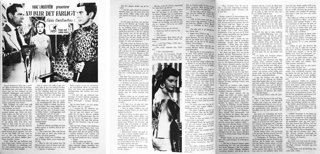 Inledande sidor med romanthrillern ur Eddie nr 3, 1963. ©Formatic