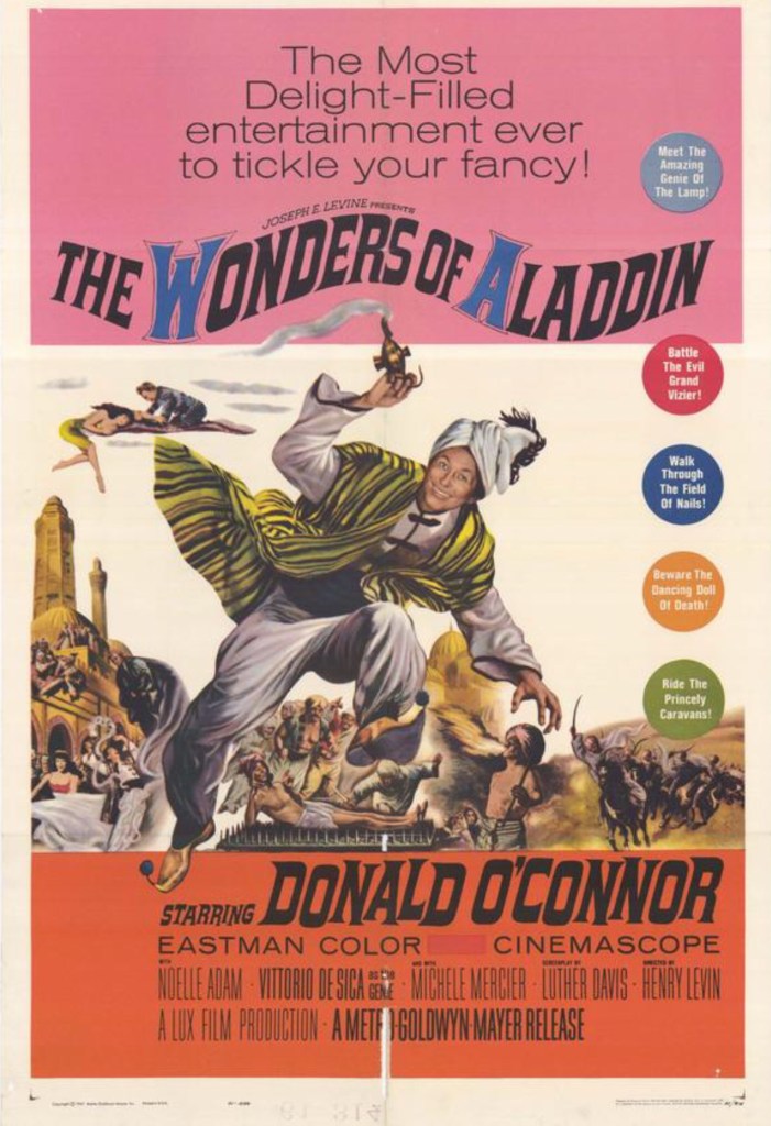Filmaffischen till biofilmen The Wonders of Aladdin (1961). ©MGM