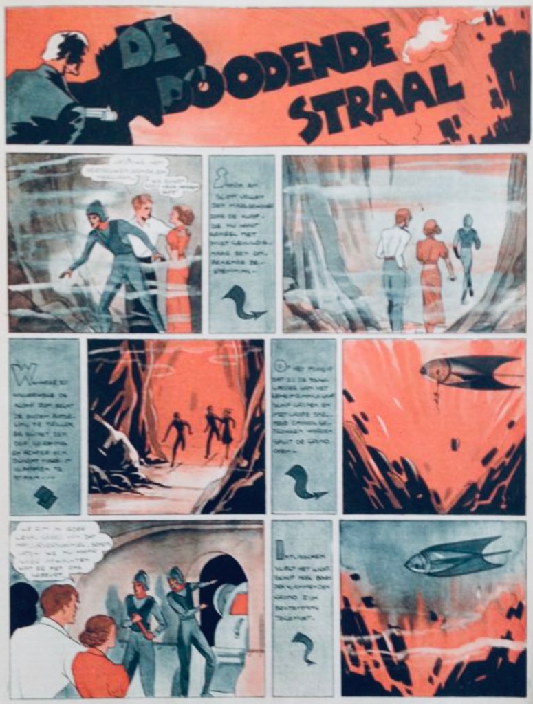 En sida med De Doodende Straal ur veckotidningen ABC (1938). ©Toonder