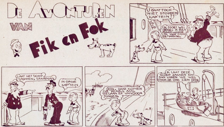 Ett avsnitt med Fik en Fok (1933) ur ABC. ©Toonder