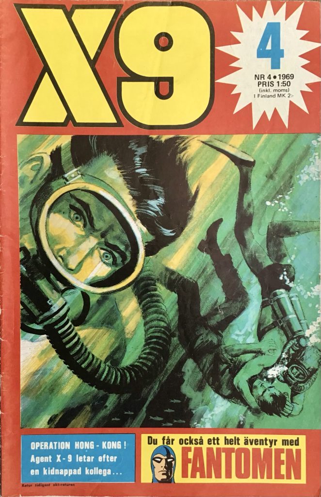 Omslag till X9 nr 4, 1969. ©Semic