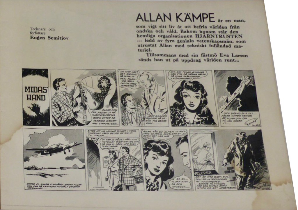 Inledande sida ur Allan Kämpe julalbum 1949. ©Semitjov