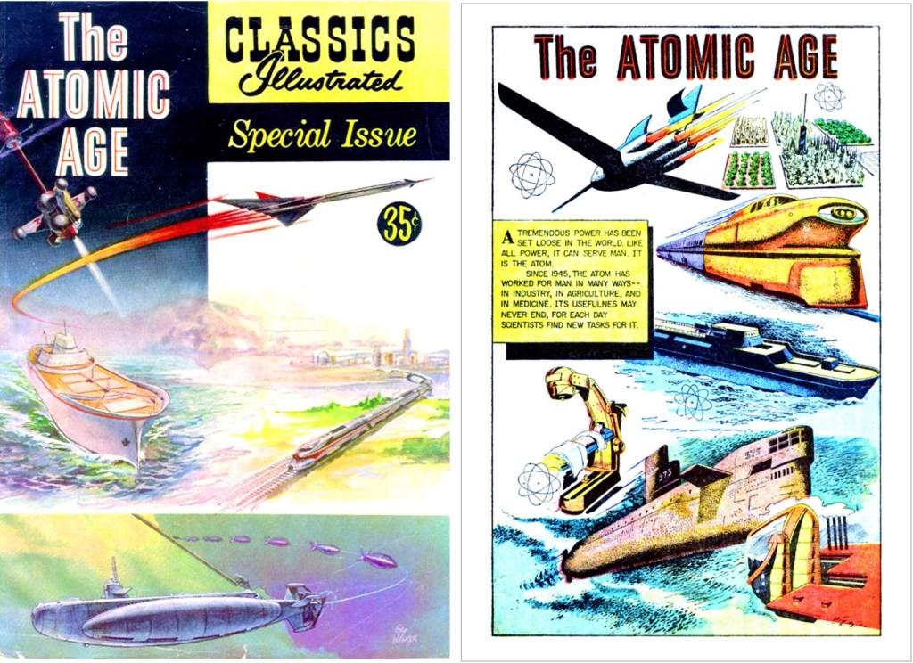 Motsvarande omslag och inledande sida i original ur Classics Illustrated Special Issue #156A (1960). ©Gilberton