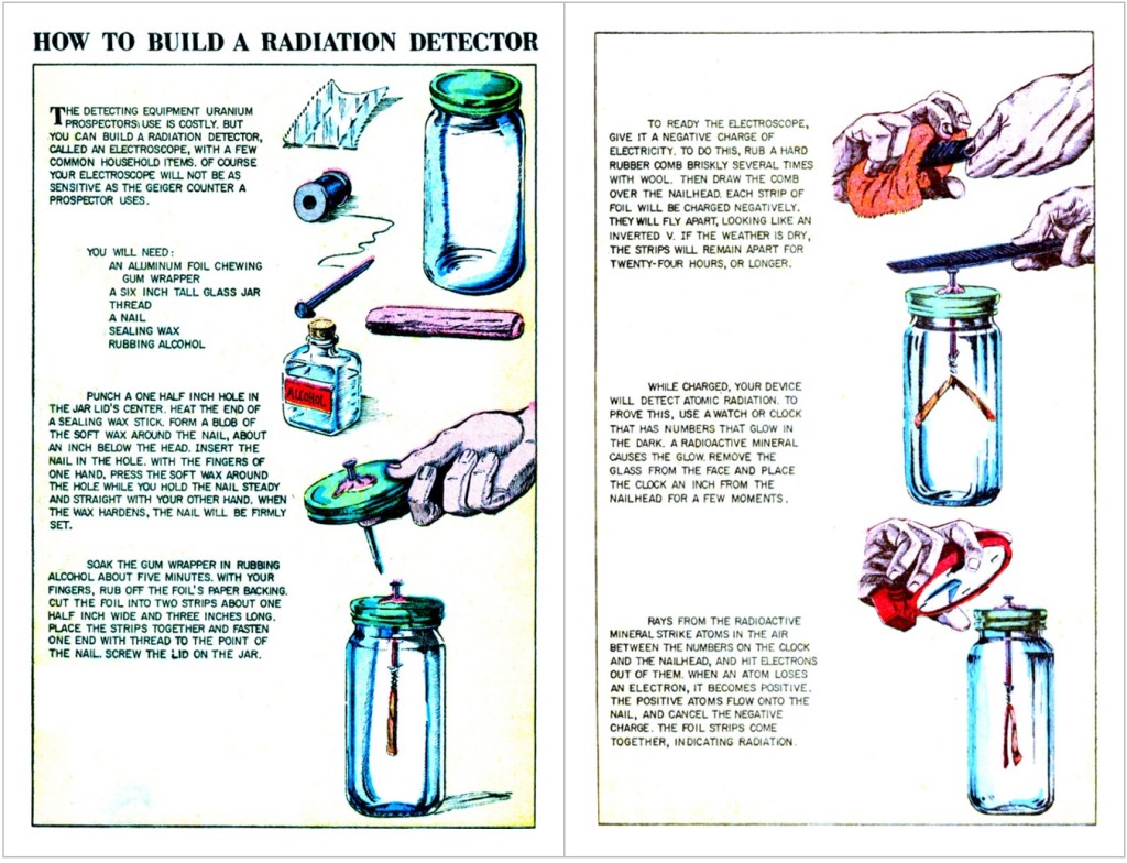 Motsvarande uppslag från ’How to Build a Radiation Detector’ i original ur Classics Illustrated Special Issue #156A. ©Gilberton