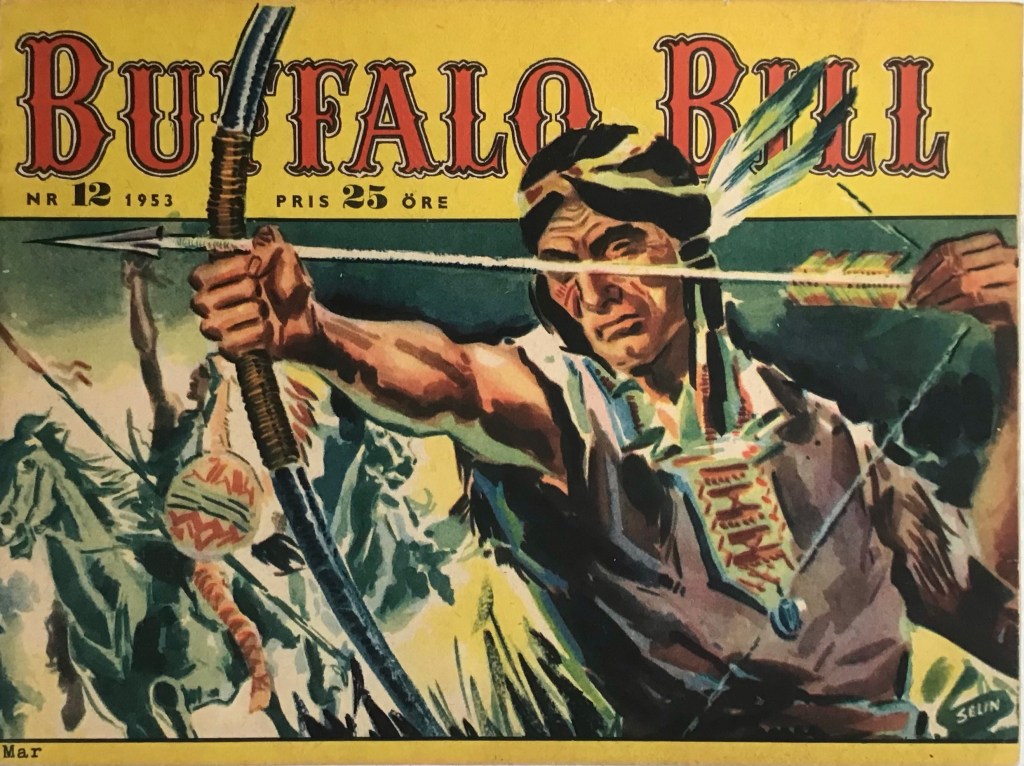 Omslaget till Buffalo Bill nr 12, 1953. ©Serieförlaget