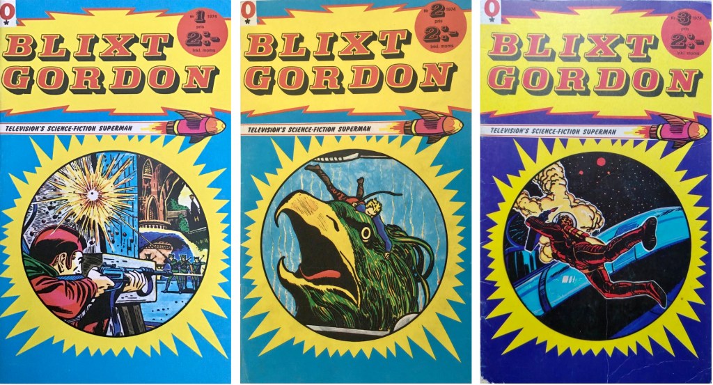 Andra årgången innehöll serietidningen Blixt Gordon episoder ur dagsstripparna av Dan Barry (1974). ©Red Clown