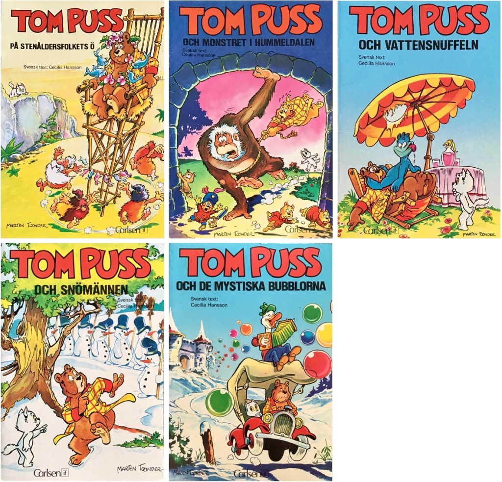 Omslag till Tom Puss seriehäften (1983-84). ©Carlsen/if