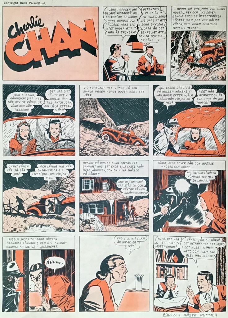 En "Charlie Chan"-sida från Allas Veckotidning nr 10, 1941. ©Bulls