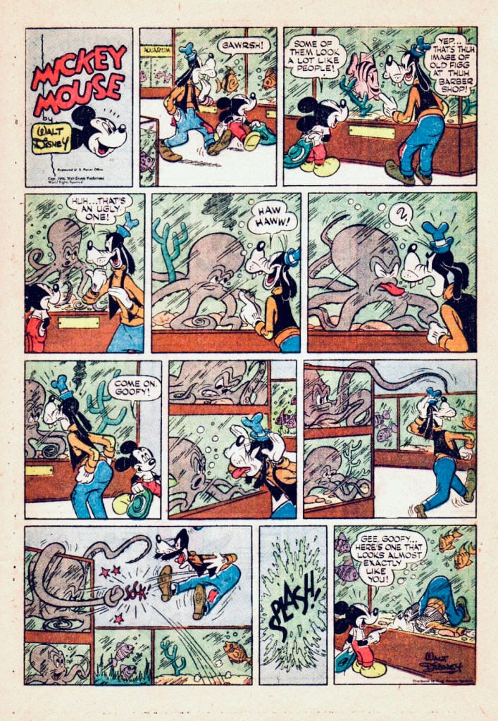 En motsvarande sida ur Walt Disney’s Comics and Stories #116 (1950). ©Disney