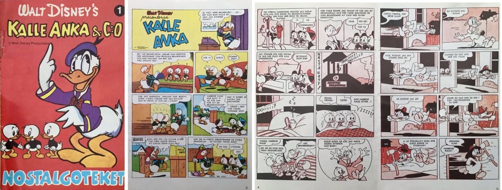 Inledande sidor ur Nostalgoteket nr 1 från bilagan till Kalle Anka & C:o nr 10, 1980. ©Disney