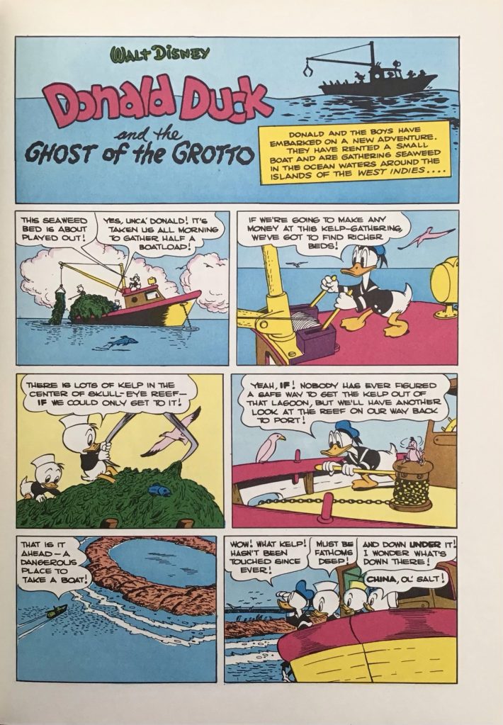 Inledande sida med ’Uncle Scrooge: The Round Money Bin’ ur ’The Best of Walt Disney Comics, From the Year 1952’ (1974). ©Disney