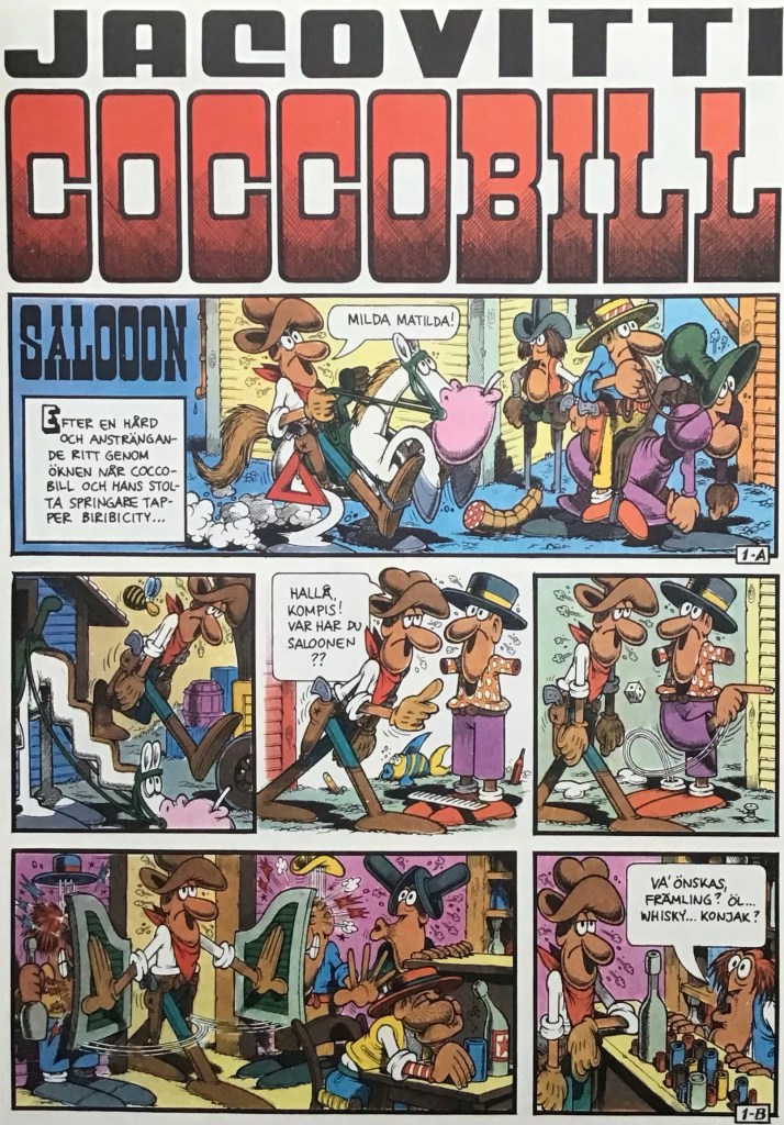 Inledande sida ur Cocco Bill (1979). ©Epipress/Jacovitti